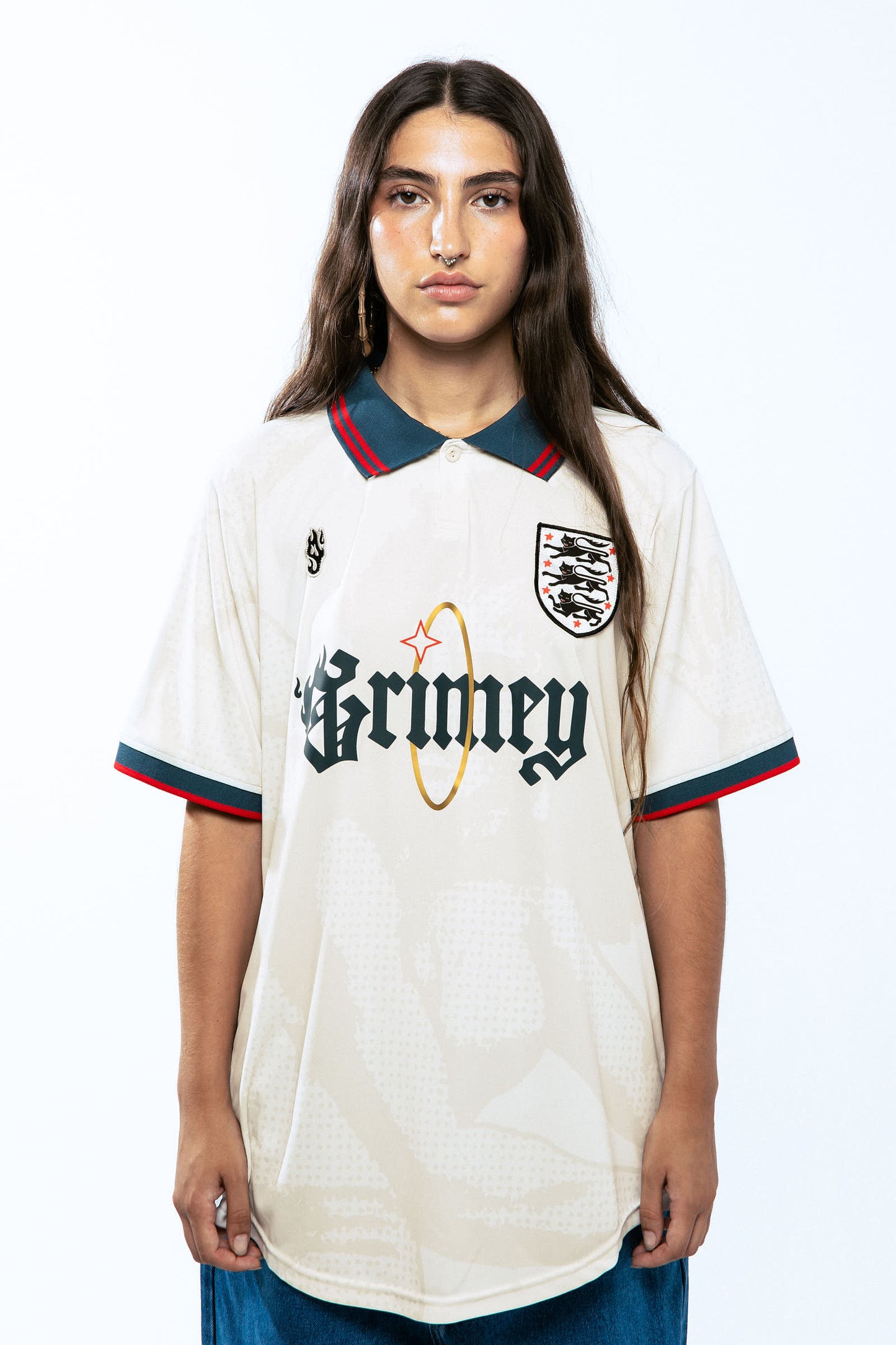 SAOIRSE SOCCER JERSEY OFF WHITE