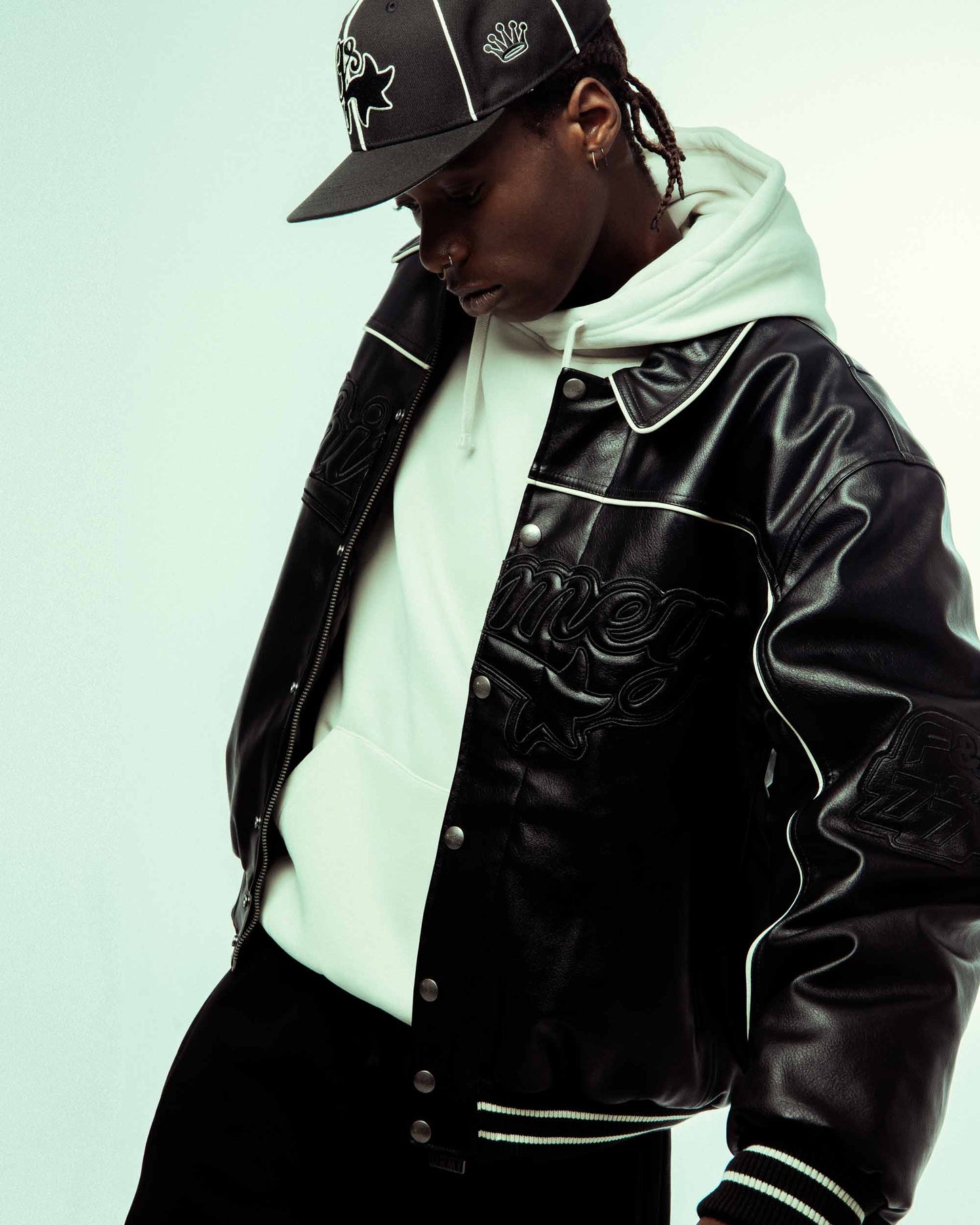 MADRID PU LEATHER JACKET BLACK