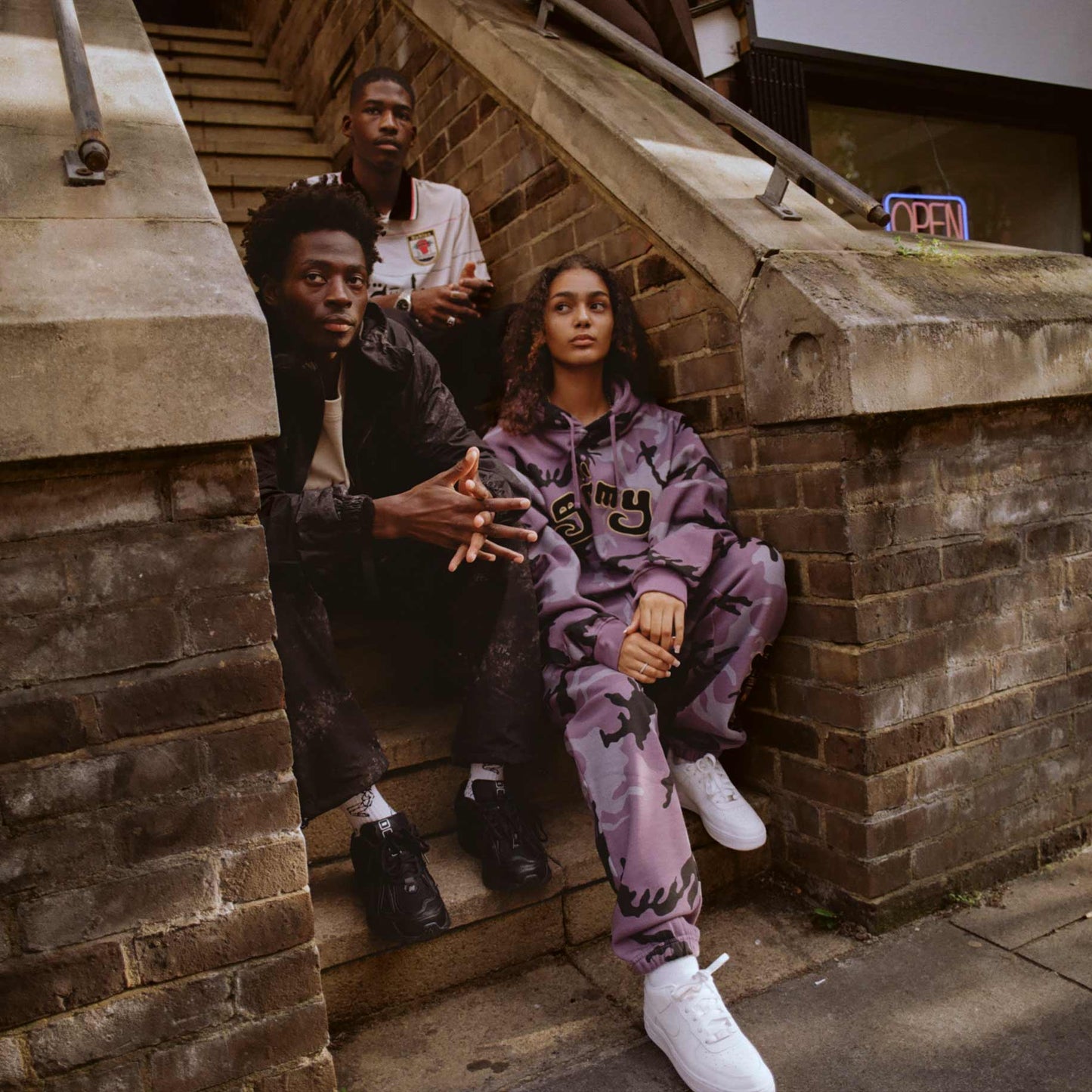 ALL OVER PRINT TUSKER TEMPLE VINTAGE HOODIE PURPLE