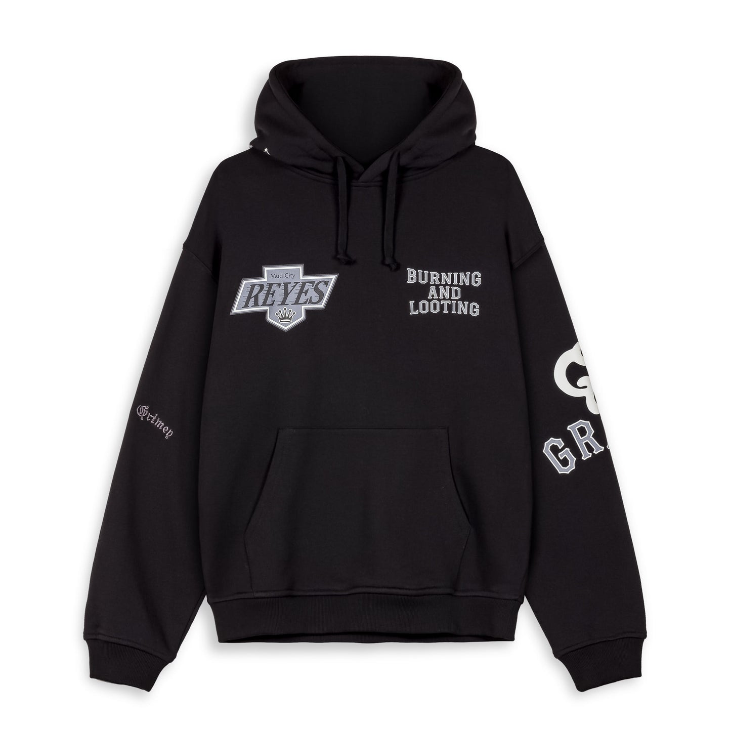 CAUSING PANIC VINTAGE HOODIE BLACK
