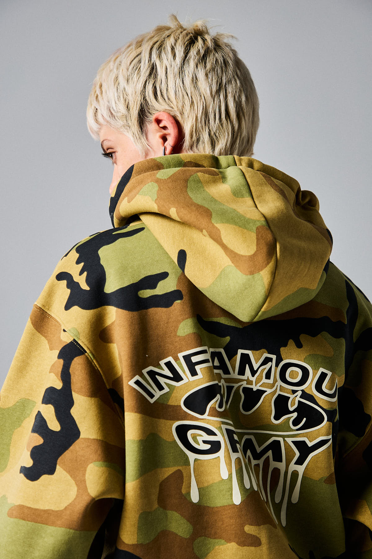 FOLLOW THE DOLLAR CAMO VINTAGE HOODIE BROWN CAMO