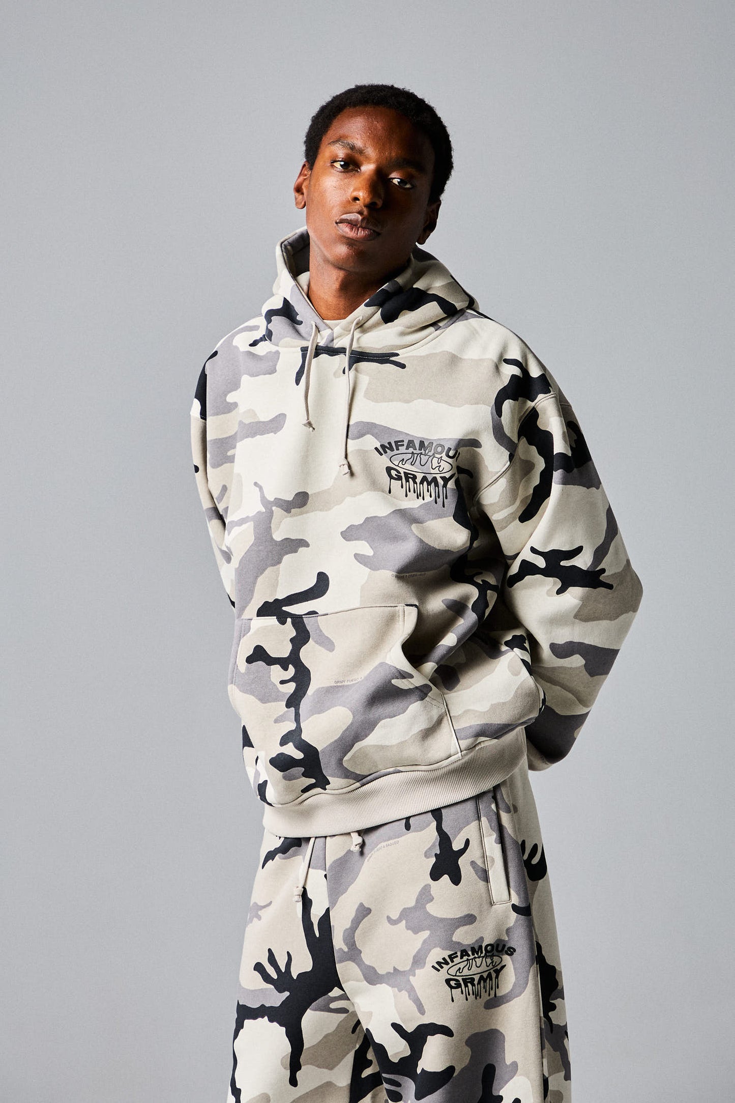 FOLLOW THE DOLLAR CAMO VINTAGE HOODIE WHITE CAMO
