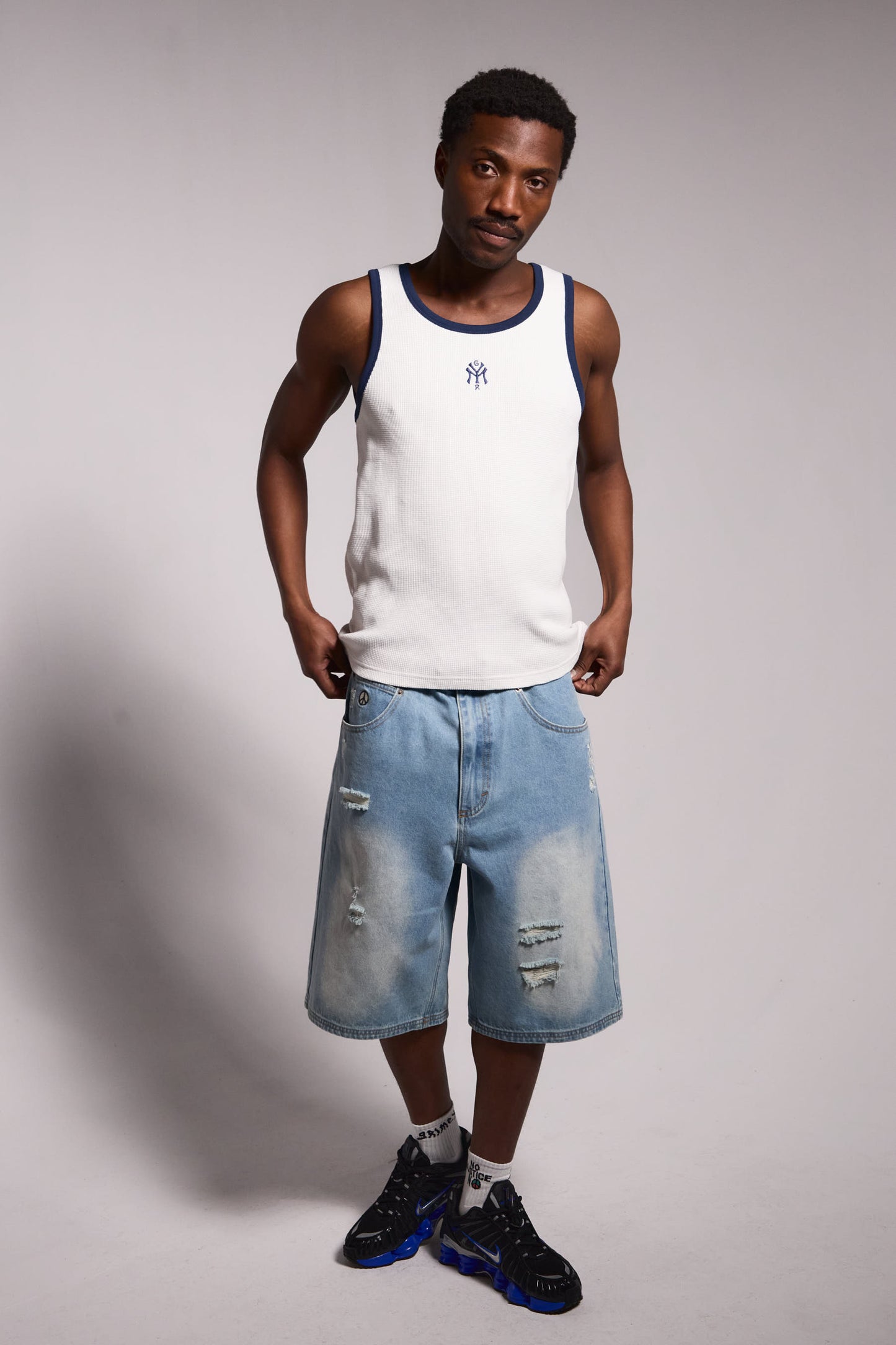 SWEET SCIENCE FITTED TANK TOP OFF WHITE