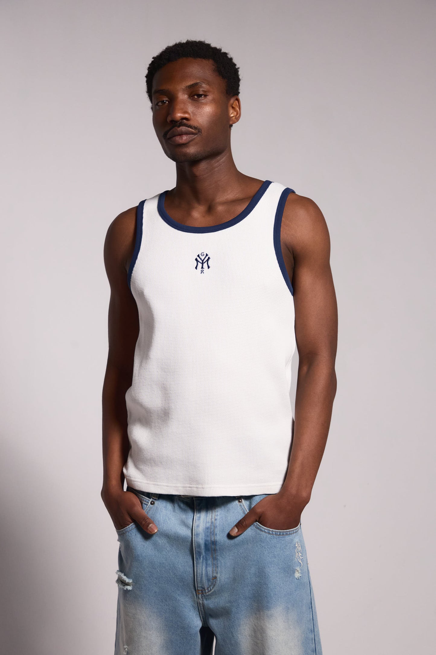 SWEET SCIENCE FITTED TANK TOP OFF WHITE