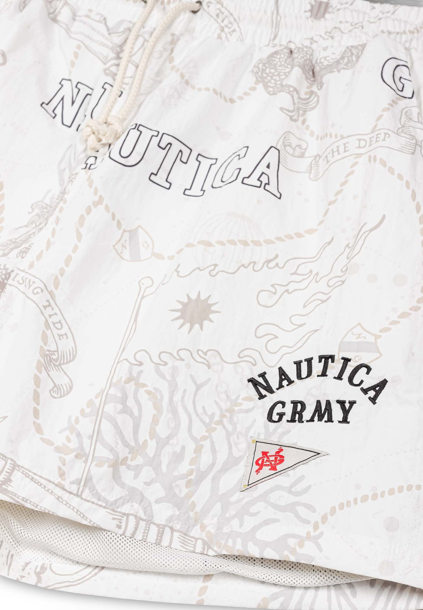MIGHTY HARMONIST NAUTICA X GRMY NYLON SHORTS WHITE