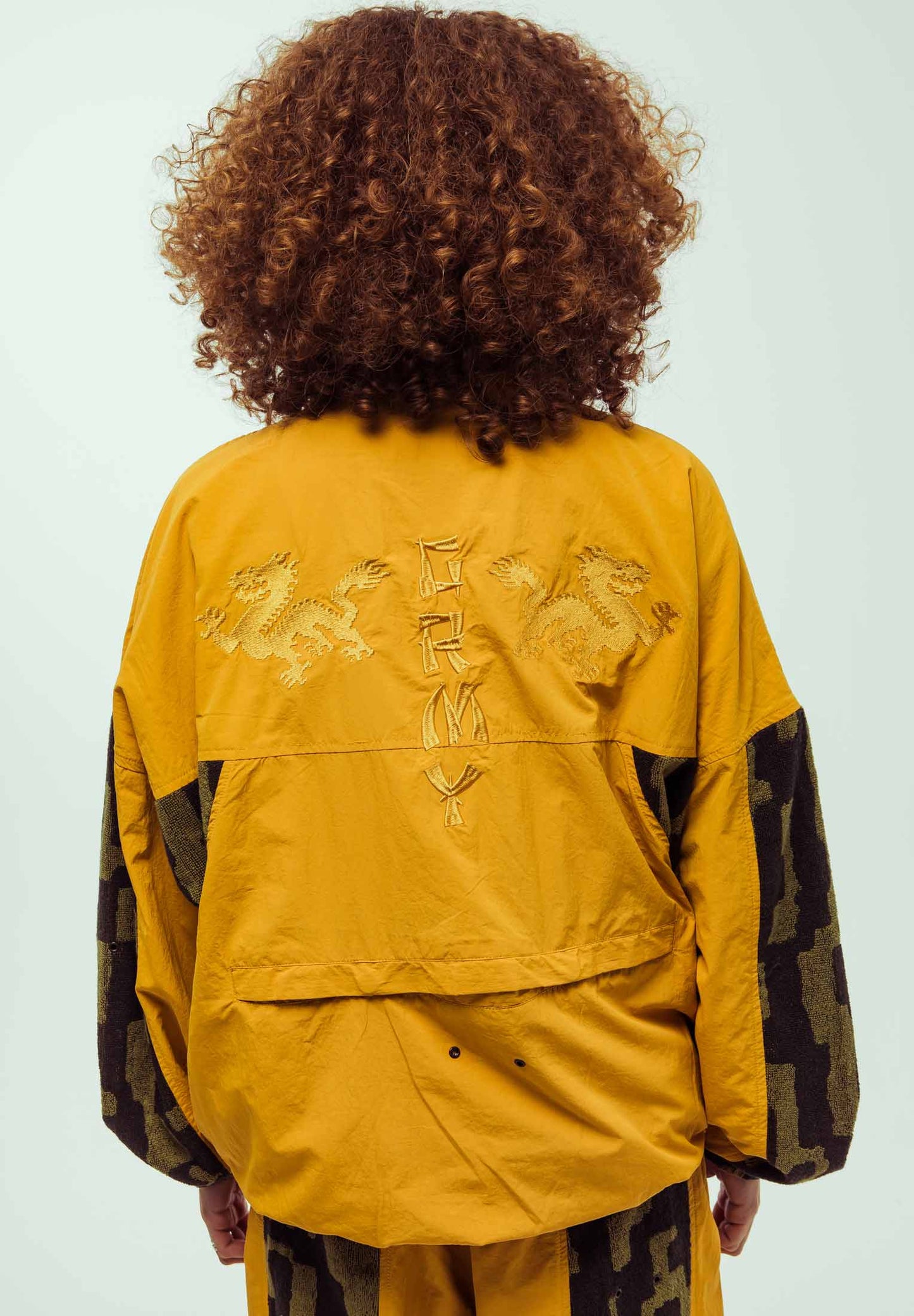 LUCKY DRAGON TRACK JACKET MUSTARD