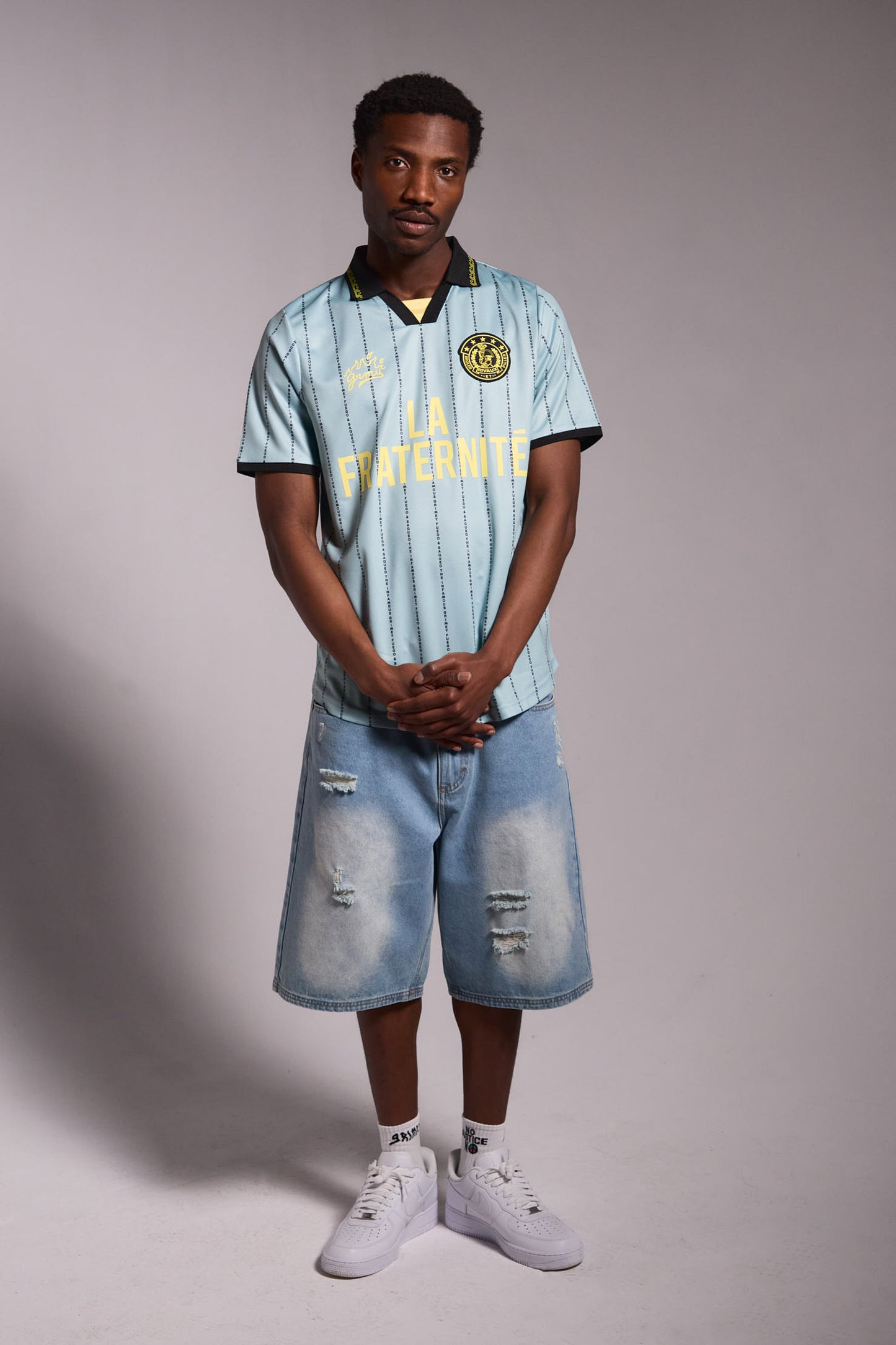 LA FRATERNITE BRULER PILLER SOCCER TEE BLUE