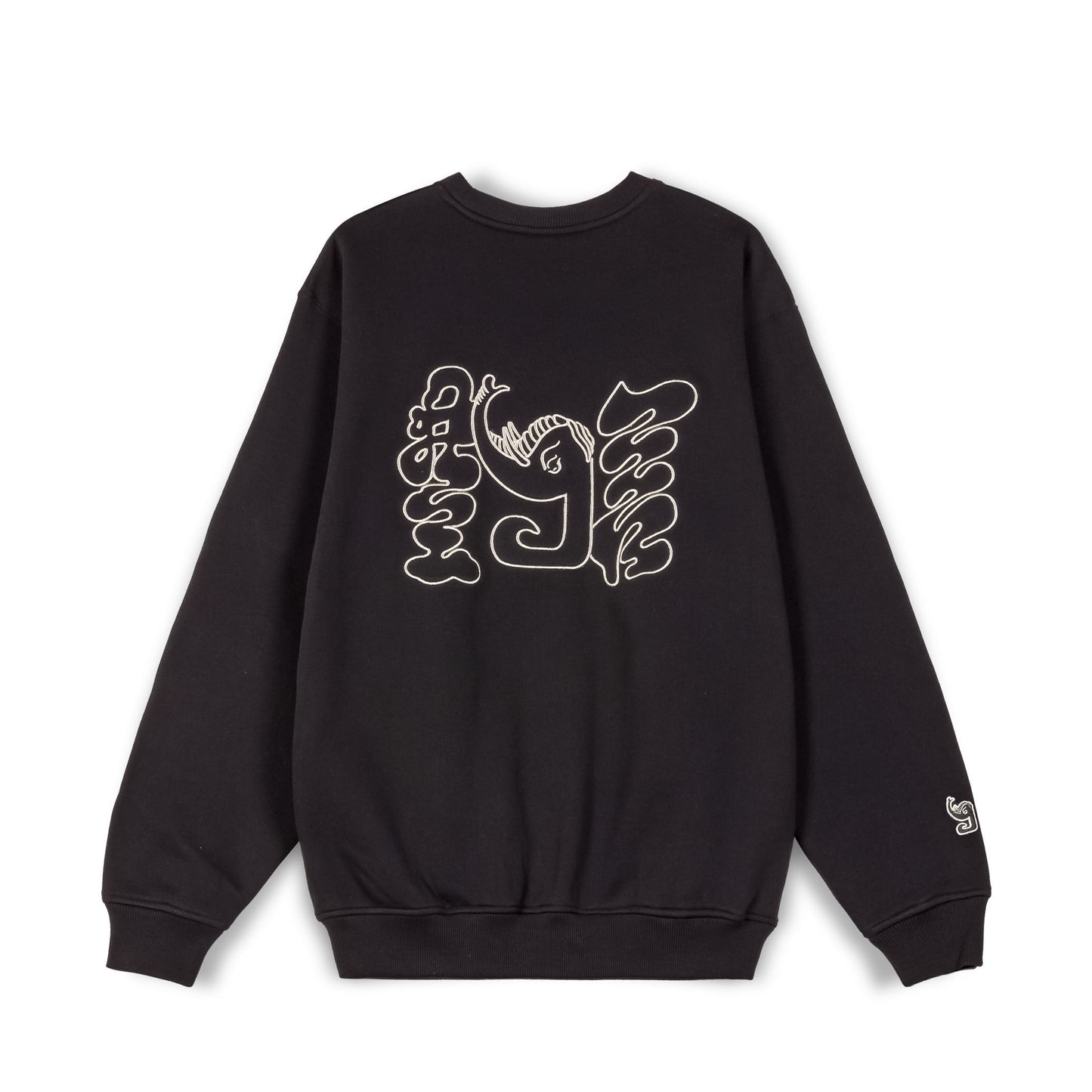 TUSKER TEMPLE VINTAGE CREWNECK BLACK