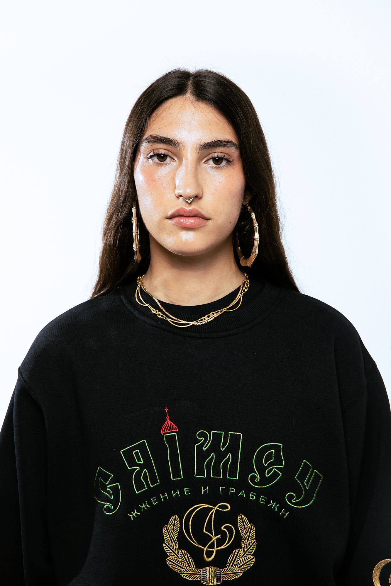 THE LOWER DEPTHS VINTAGE CREWNECK BLACK