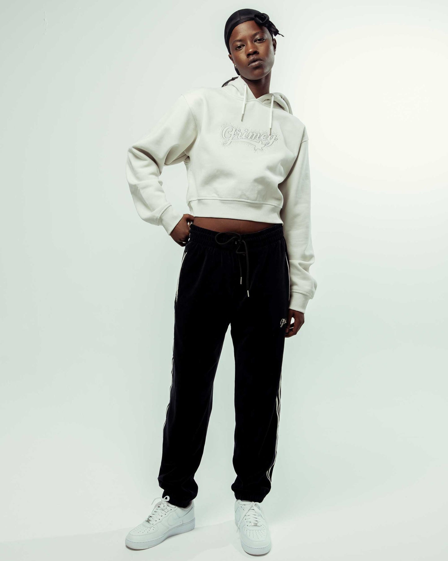 MADRID VELVET TRACK PANTS BLACK