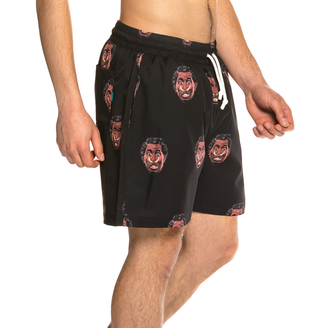 GRIMEY FRENZY ALL OVER PRINT SWIMMING SHORT BLACK