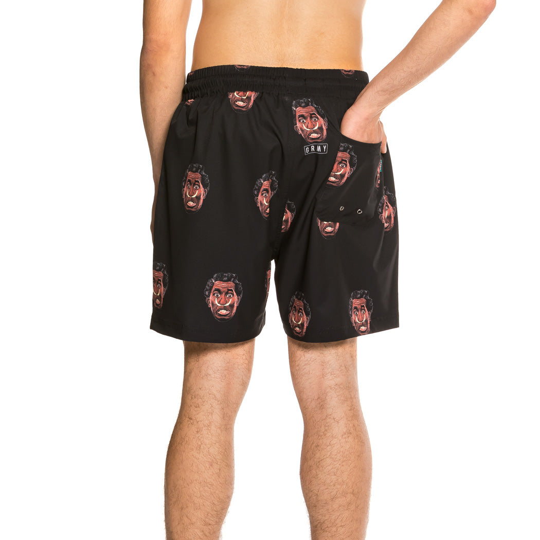 GRIMEY FRENZY ALL OVER PRINT SWIMMING SHORT BLACK