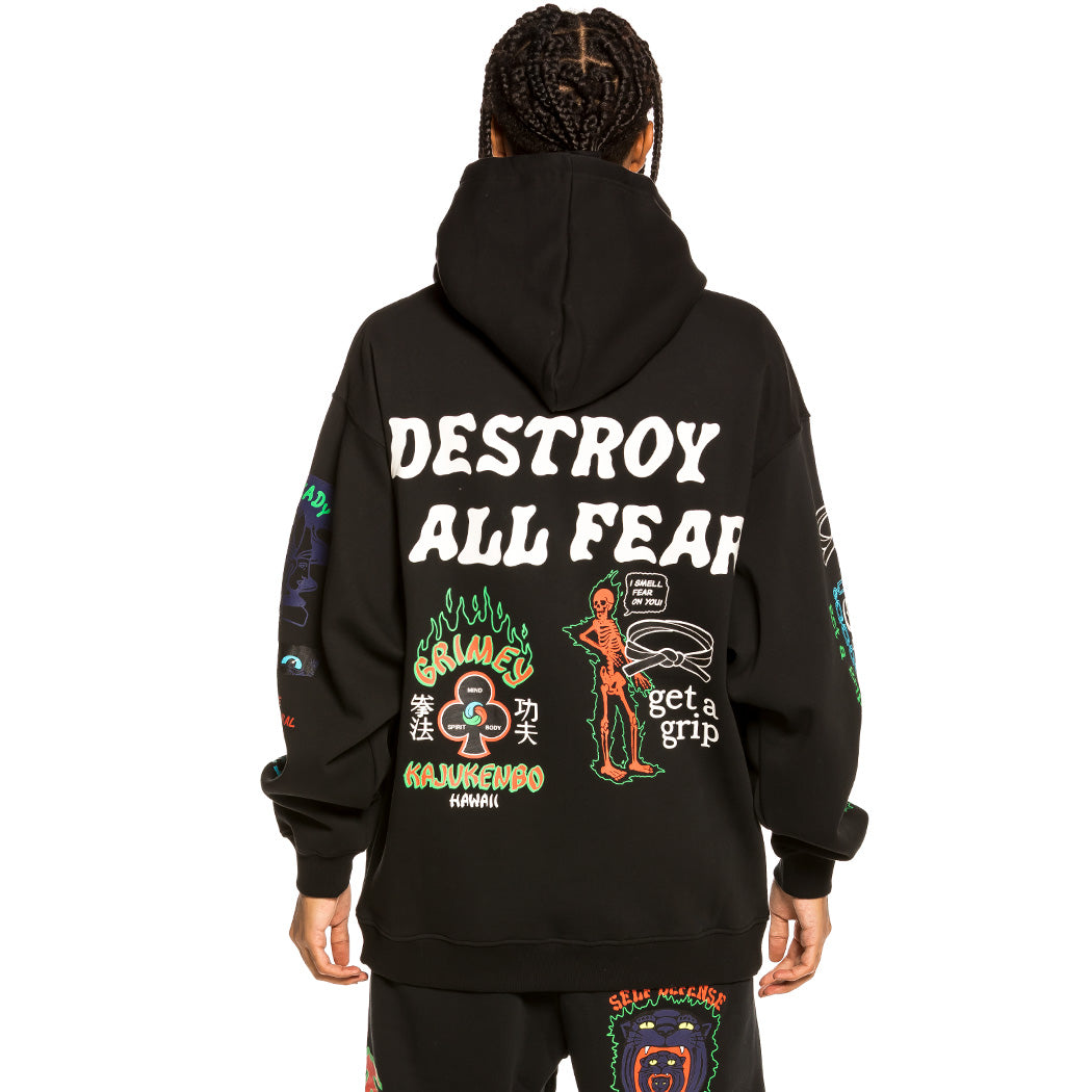 GRIMEY GRIMEY DESTROY ALL FEAR HOODIE BLACK