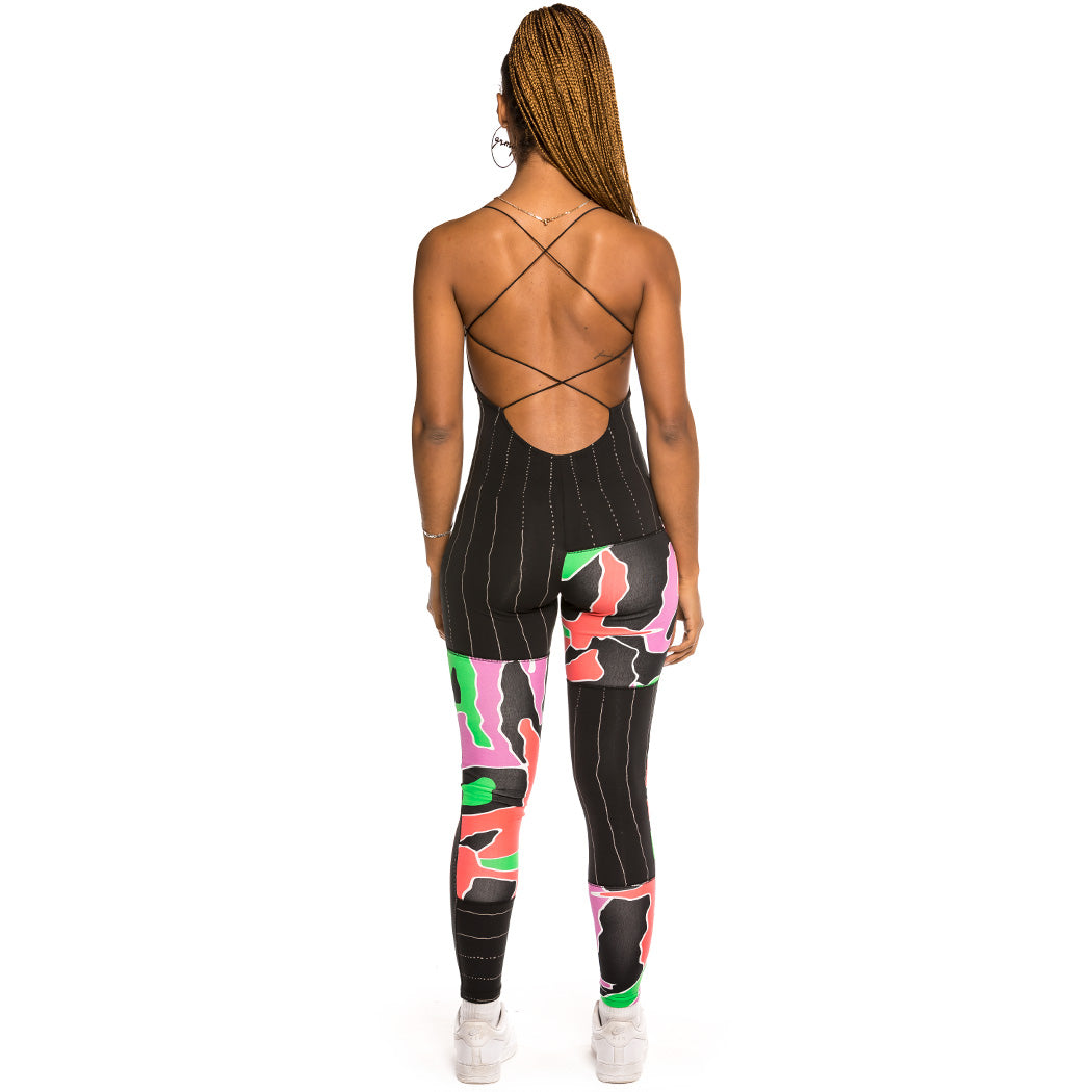 GRIMEY STRANGE FRUIT ALL OVER PRINT JUMPSUIIT BLACK