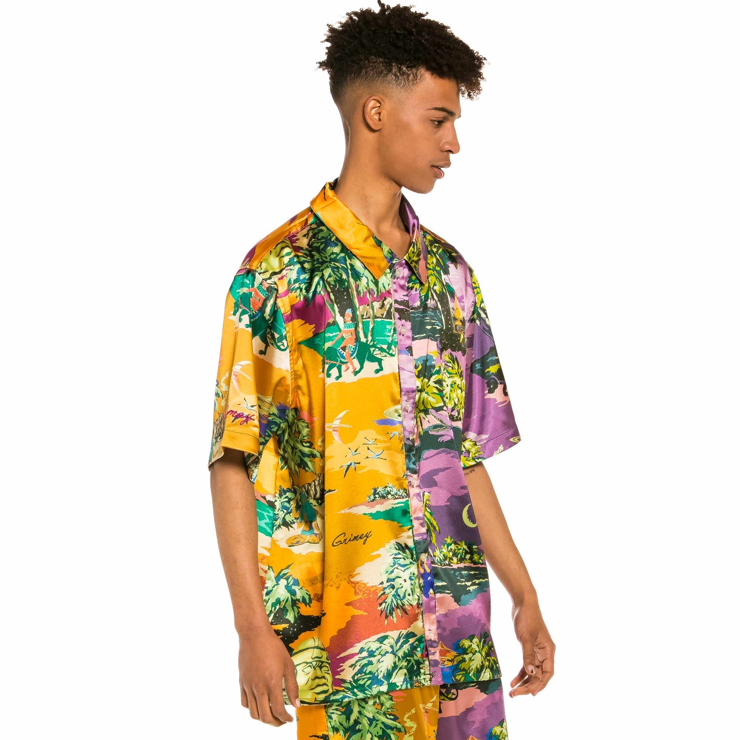 GRIMEY OCEAN GATEWAYS MULTICOLOR BUTTON UP SHIRT MULTICOLOR