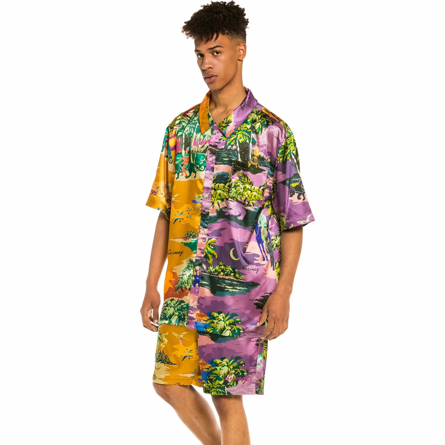 GRIMEY OCEAN GATEWAYS MULTICOLOR BUTTON UP SHIRT MULTICOLOR