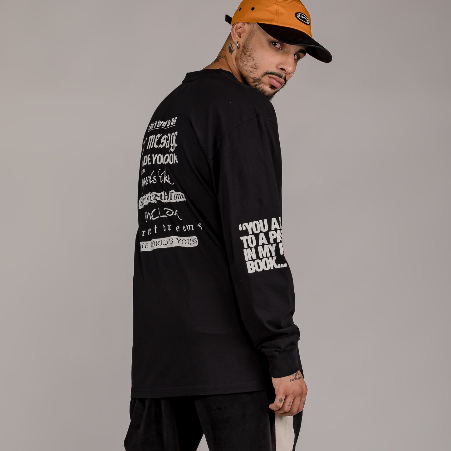 GRIMEY IAM LONG SLEEVE TEE (NAS) BLACK