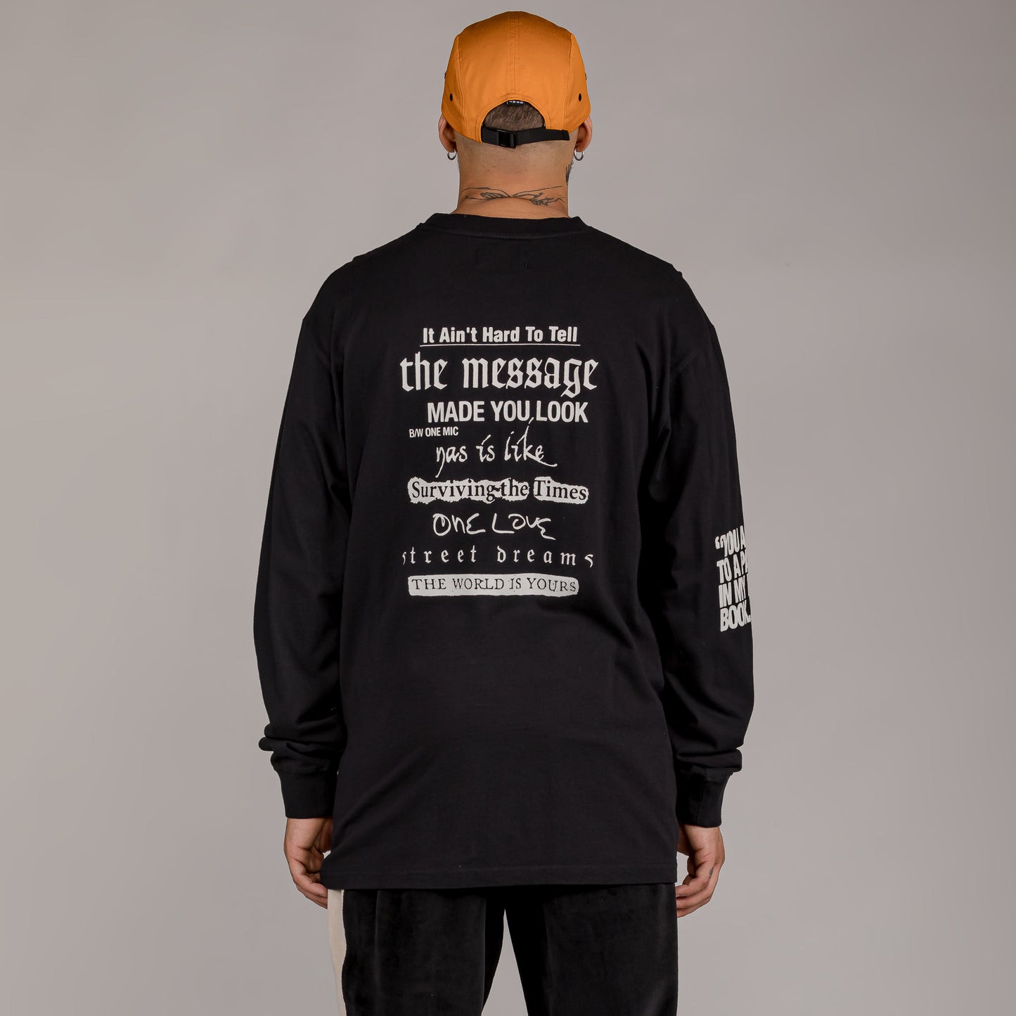 GRIMEY IAM LONG SLEEVE TEE (NAS) BLACK