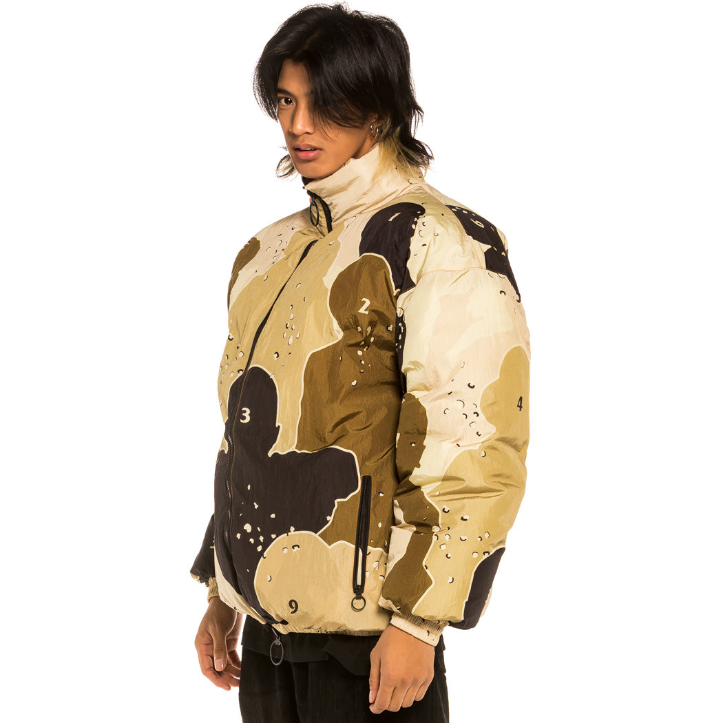 GRIMEY GRIMEY GEM CUTTING REVERSIBLE PUFFY JACKET BRICK