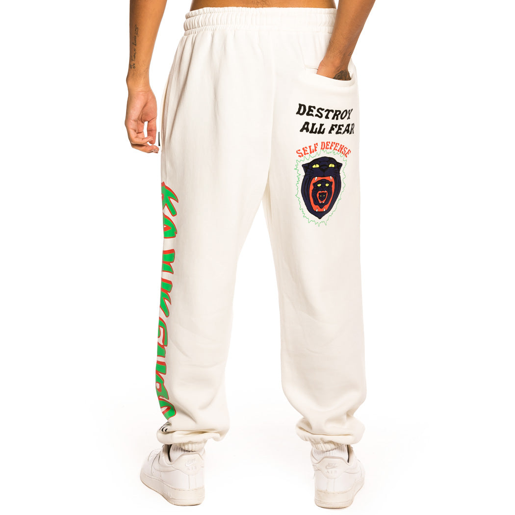 GRIMEY DESTROY ALL FEAR SWEATPANTS WHITE