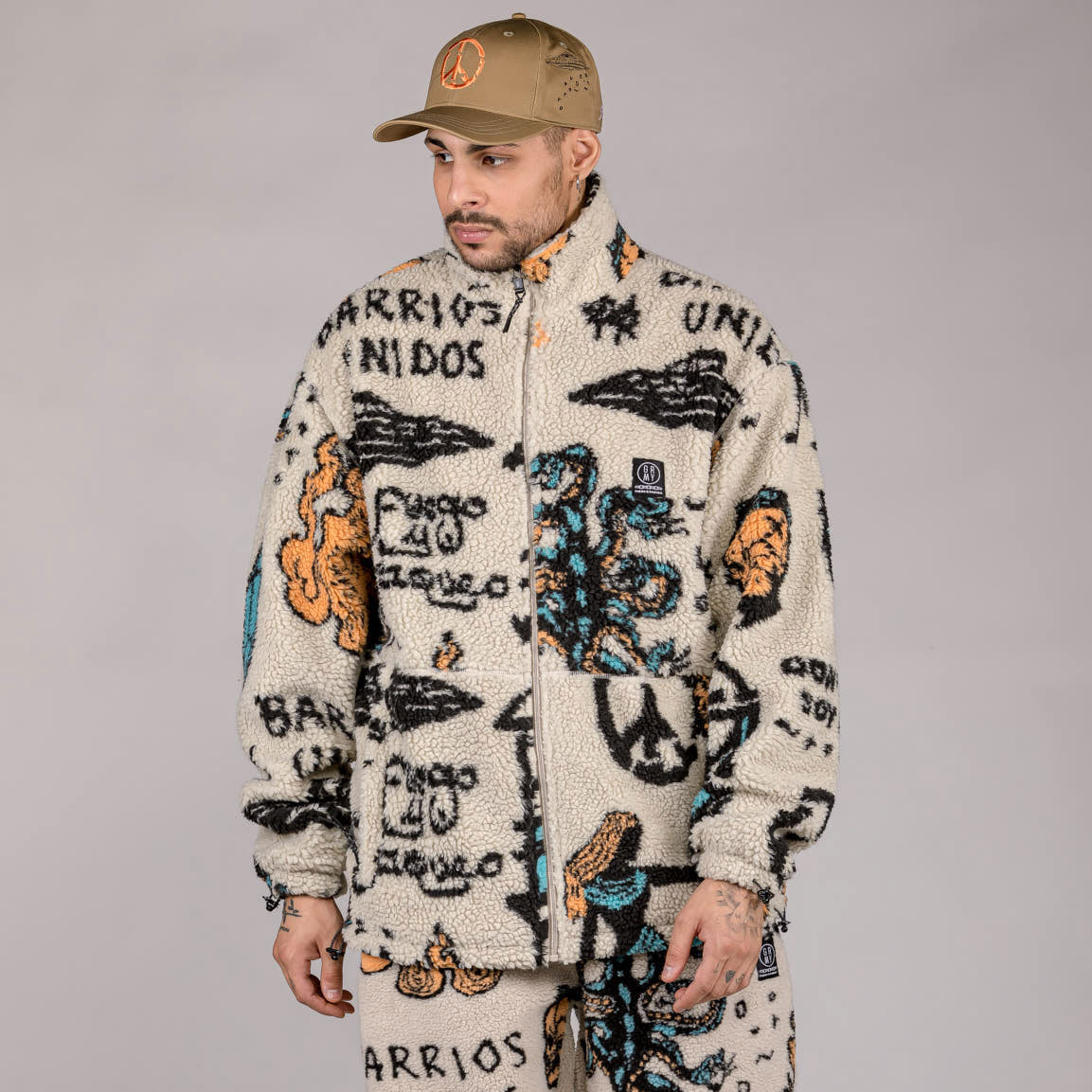 GRIMEY LOST BOYS SHERPA JACKET CREAM