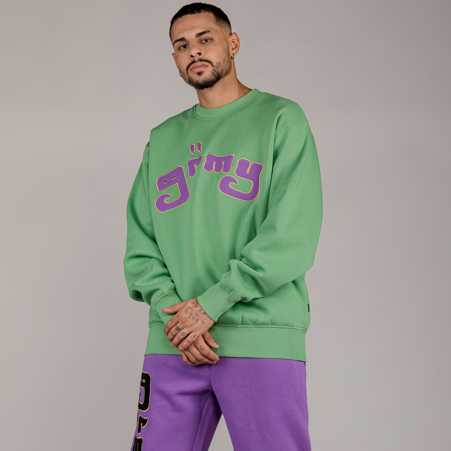 GRIMEY LUST MANTRA CREWNECK GREEN