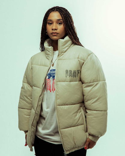 BACK AT YOU PUFFER JACKET CREAM