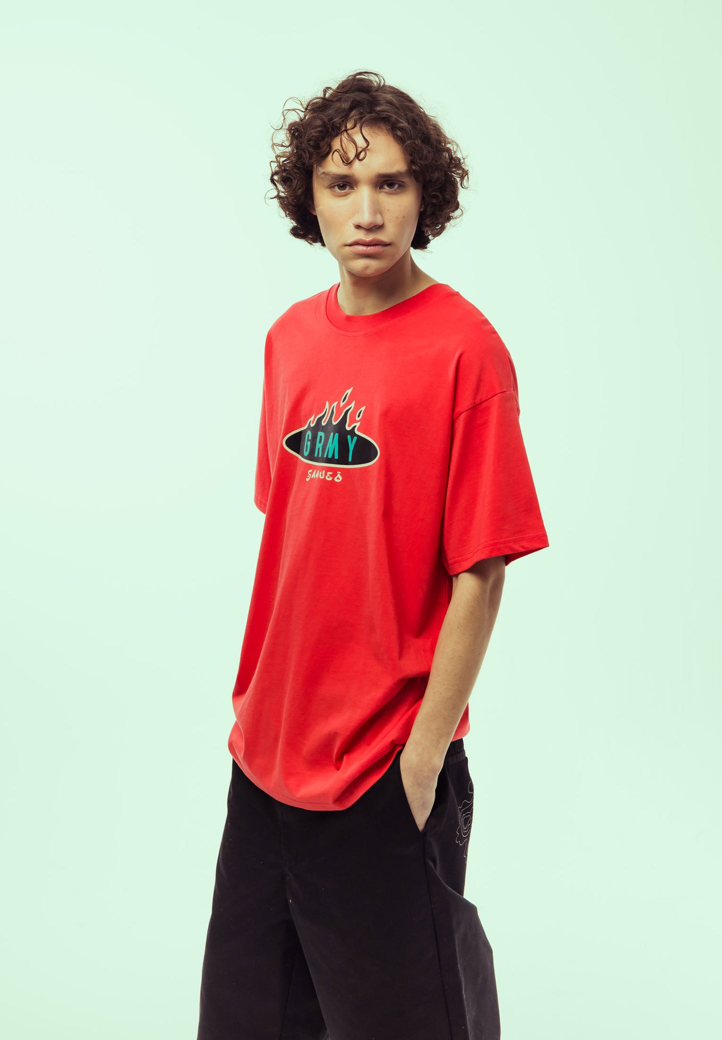BURN IN FLAMES REGULAR TEE RED