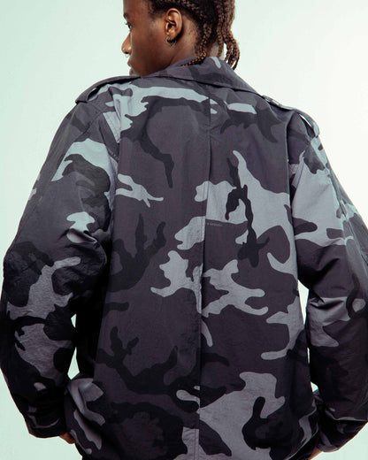 ALL OVER PRINT TUSKER TEMPLE TRACK JACKET BLACK
