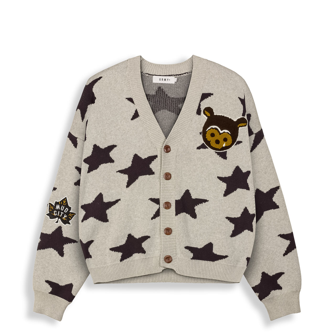 MUD'S THE RESIDENCE KNIT CARDIGAN LIGHT GREY