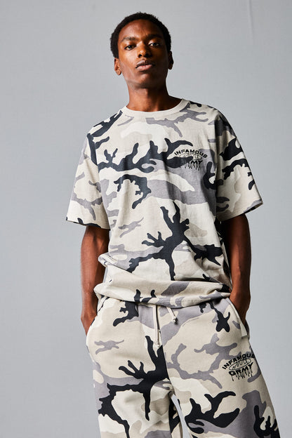 FOLLOW THE DOLLAR CAMO REGULAR TEE WHITE CAMO