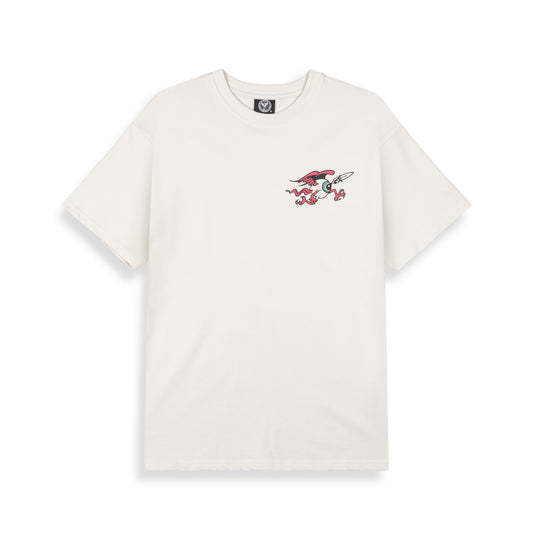 PEACE WITHIN THE WATCHING EYEZ REGULAR TEE OFF WHITE