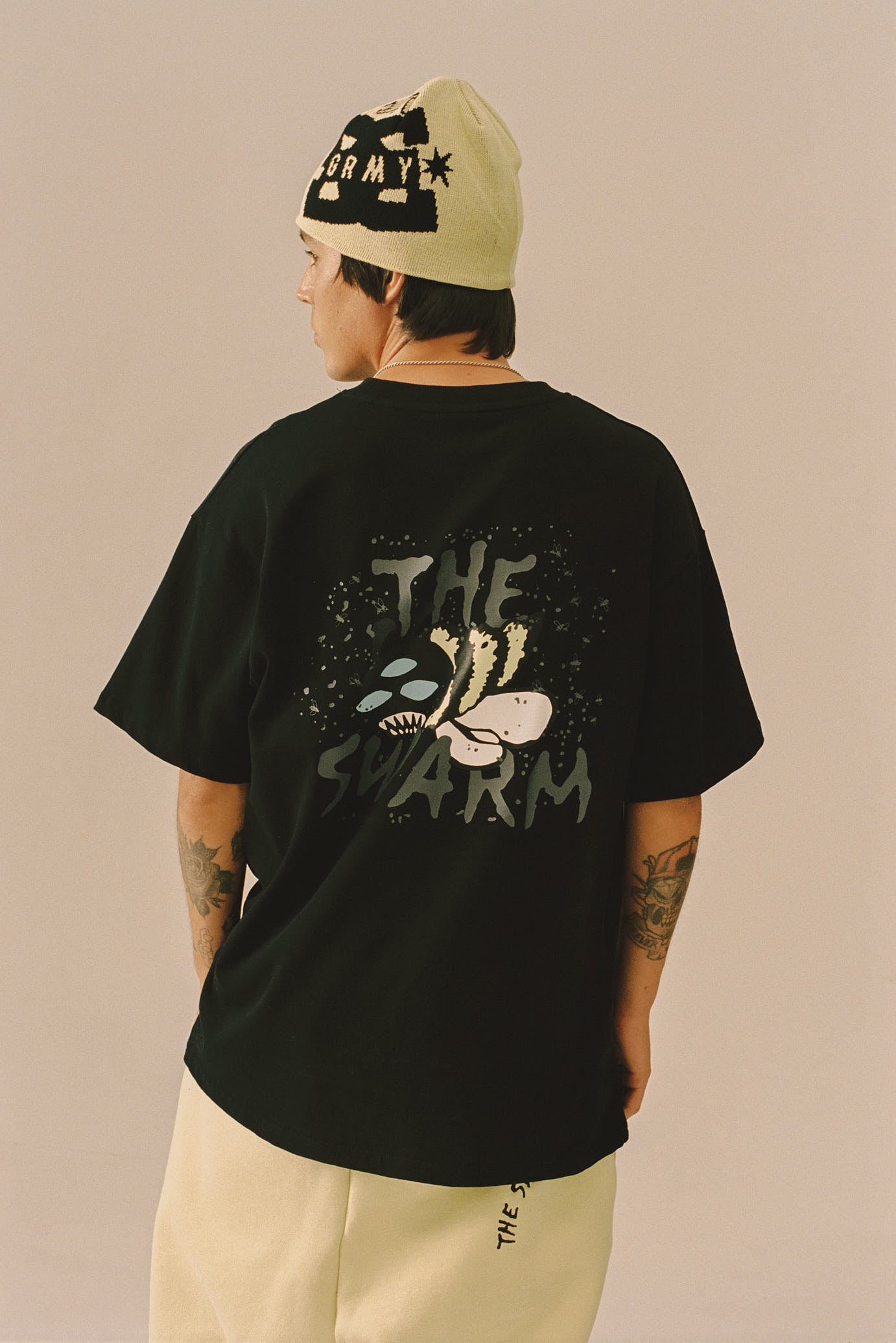 THE SWARM DC SHOES X GRIMEY RAW HONEY REGULAR TEE BLACK