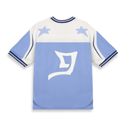 INFAMOUS DEEPER V NECK OVERSIZE TEE LIGHT BLUE