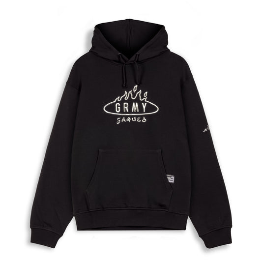 BURN IN FLAMES VINTAGE HOODIE BLACK