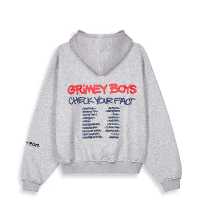 GRIMEY BOYS VINTAGE HOODIE DARK SPORT GREY