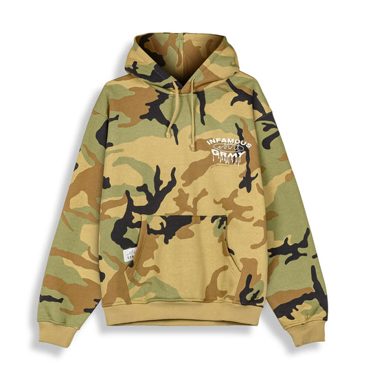 FOLLOW THE DOLLAR CAMO VINTAGE HOODIE BROWN CAMO