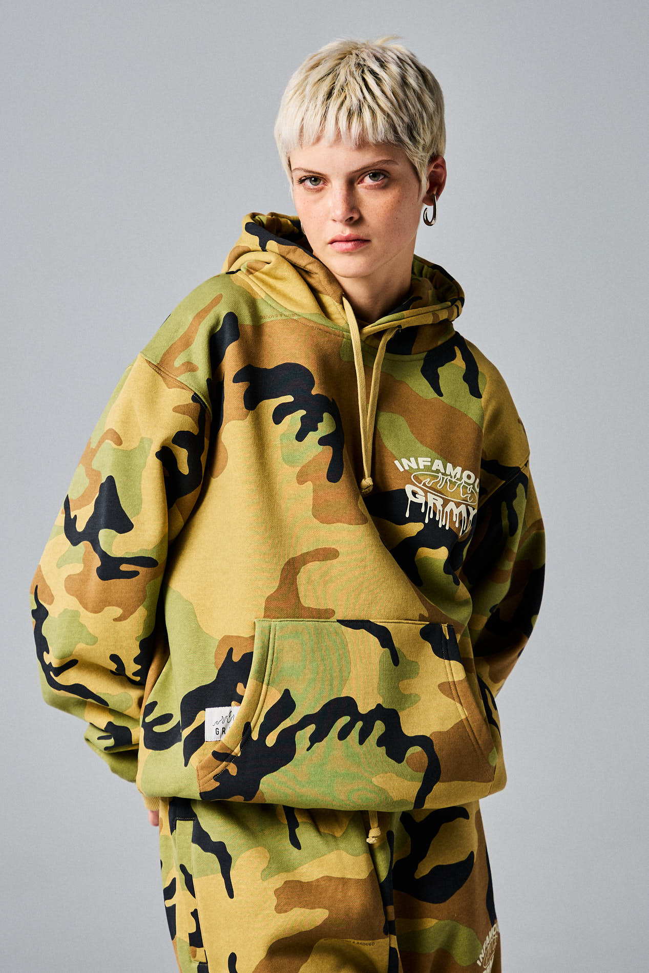 FOLLOW THE DOLLAR CAMO VINTAGE HOODIE BROWN CAMO
