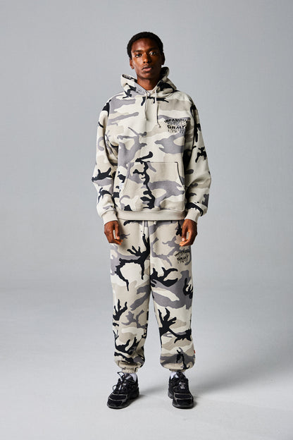 FOLLOW THE DOLLAR CAMO VINTAGE HOODIE WHITE CAMO