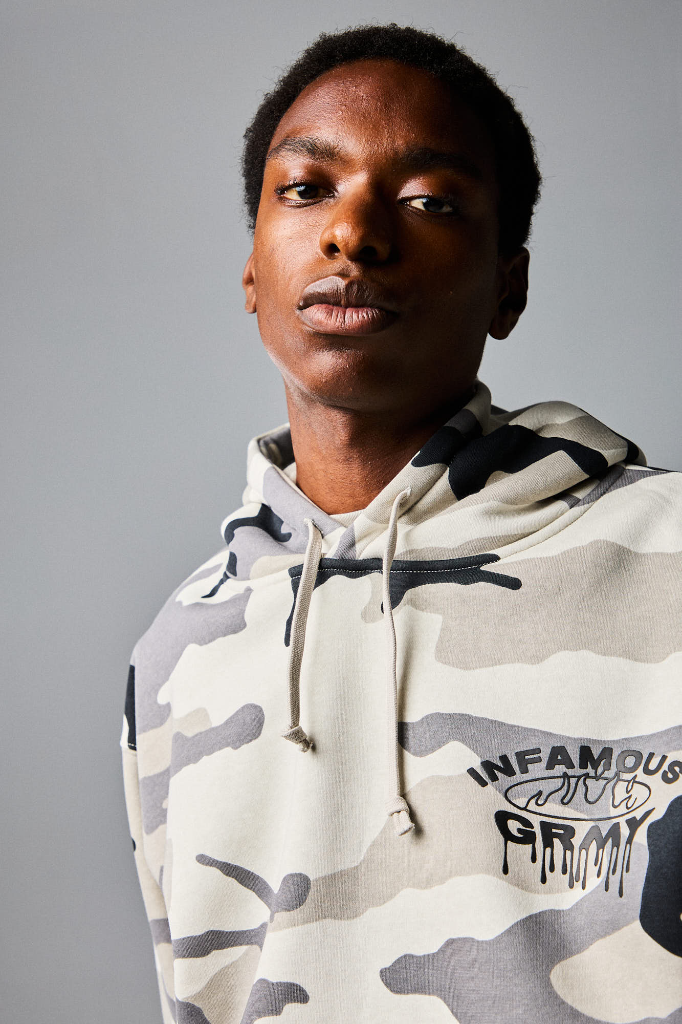 FOLLOW THE DOLLAR CAMO VINTAGE HOODIE WHITE CAMO