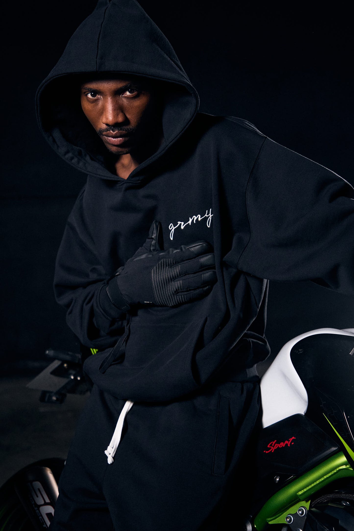 SAVAGE DOMAIN FRENCH TERRY BOXY HOODIE BLACK