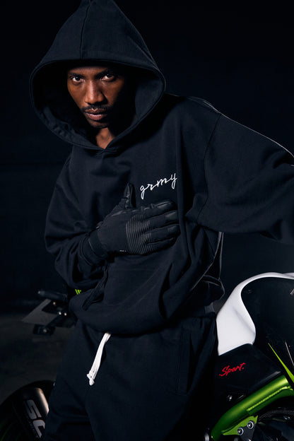 SAVAGE DOMAIN FRENCH TERRY BOXY HOODIE BLACK