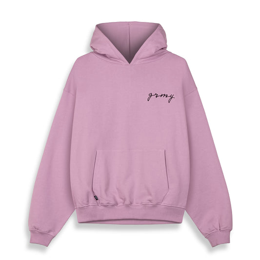 SAVAGE DOMAIN FRENCH TERRY BOXY HOODIE LILAC