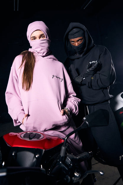 SAVAGE DOMAIN FRENCH TERRY BOXY HOODIE LILAC