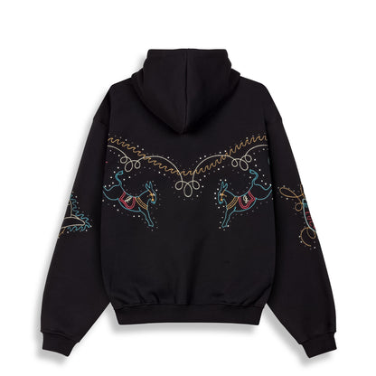 LONE HAND BOXY HOODIE BLACK