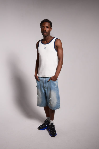 SWEET SCIENCE FITTED TANK TOP OFF WHITE