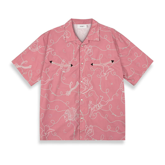 LONE HAND BUTTON UP SHIRT BRICK