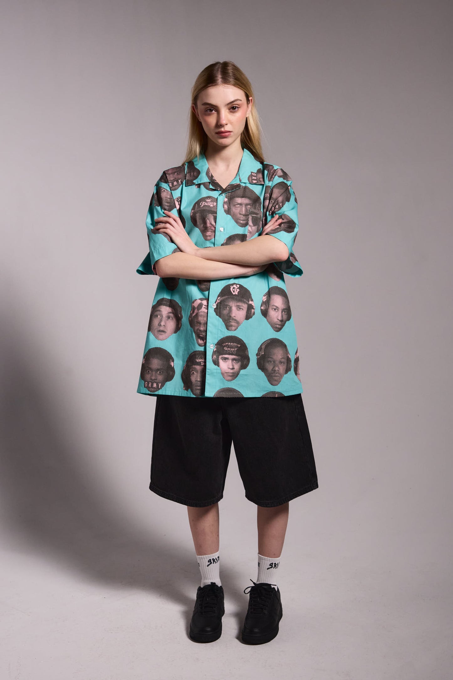 THE MIDNITE BUTTON UP SHIRT BLUE