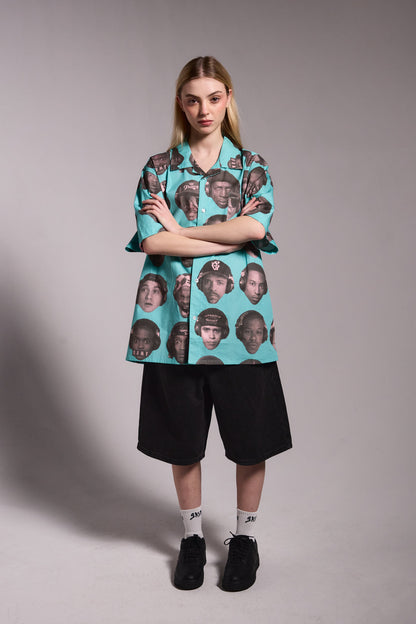 THE MIDNITE BUTTON UP SHIRT BLUE