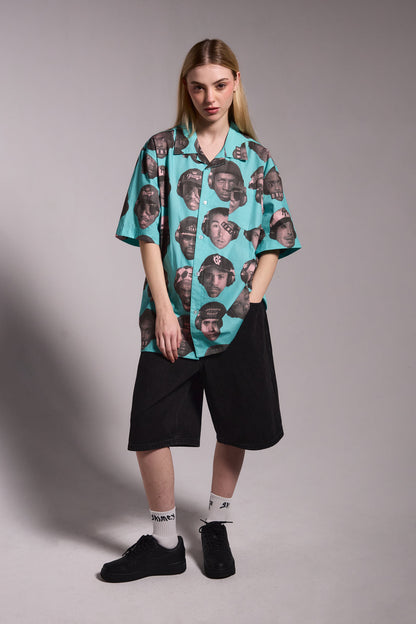 THE MIDNITE BUTTON UP SHIRT BLUE